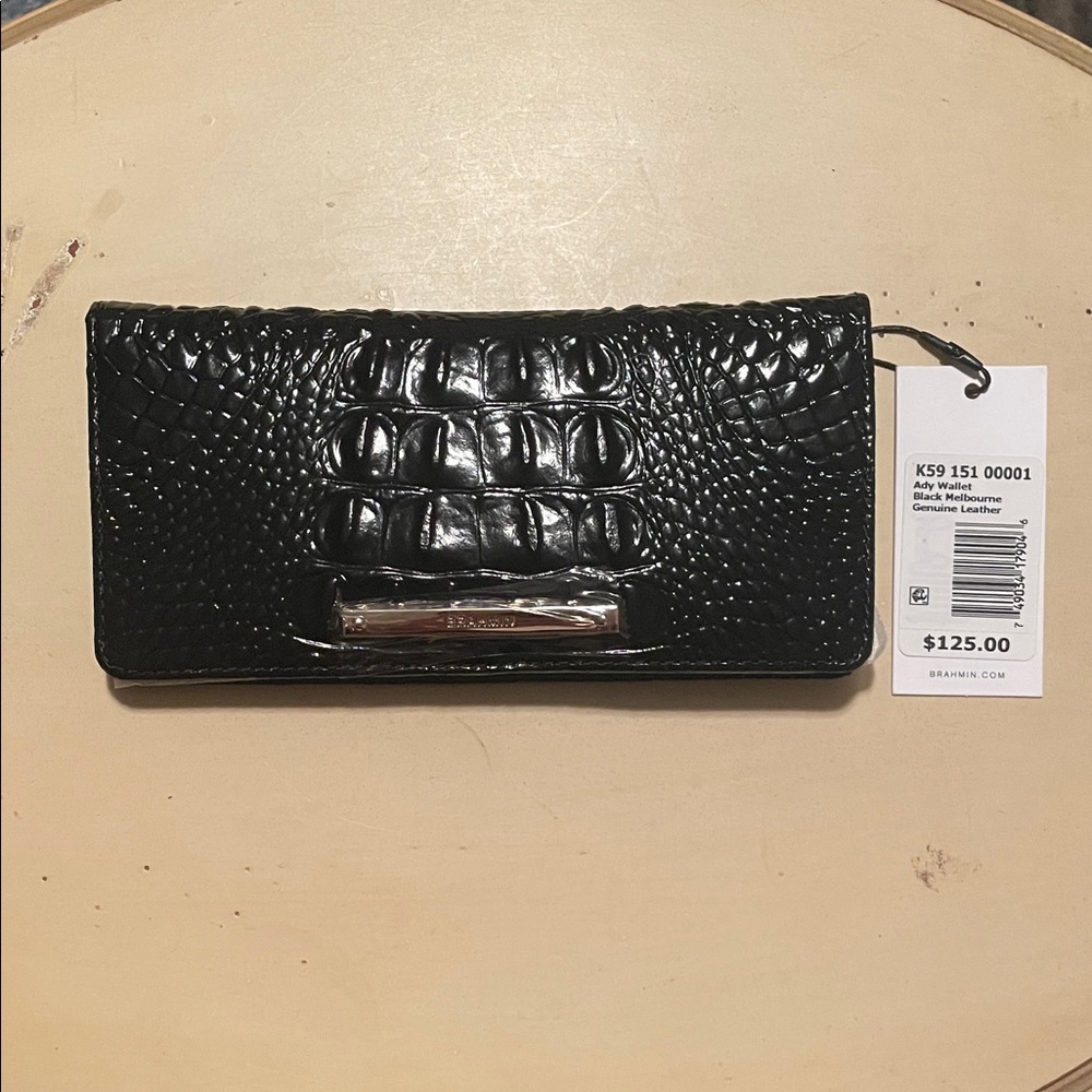 Brahmin Ady Leather Wallet in Black Melbourne